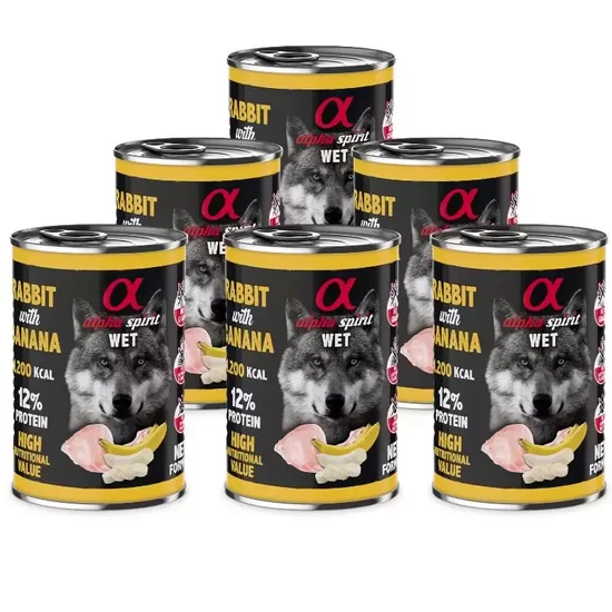 ALPHA SPIRIT konservi ar truša gaļu un banāniem 400g